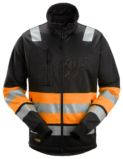Veste haute visibilité avec fermeture à glissière pleine longueur, Classe 1