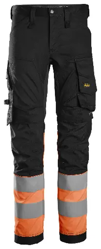 [6334] Pantalon en tissu extensible haute visibilité, Classe 1