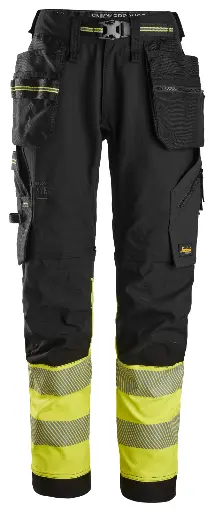 [6934] Snickers 6934 -  Pantalon de travail en tissu extensible avec poches holster haute visibilité-  Classe 1