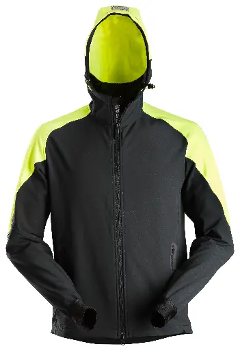 Sweat-shirt à capuche zippé  en néon