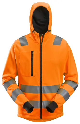 [8039] Snickers 8039- Sweat à capuche zippé-  haute visibilité-  Classe 2/3