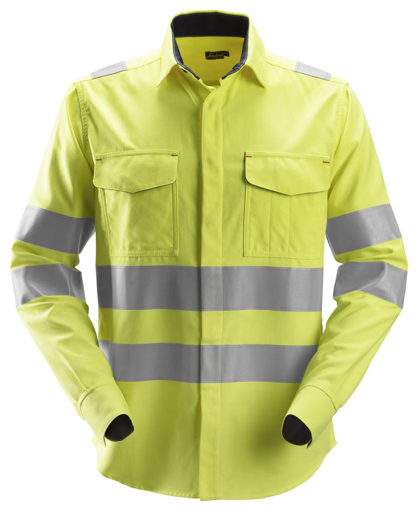 Snickers 8565-  ProtecWork-  Chemise de soudeur manches longues haute visibilité-  Classe 1